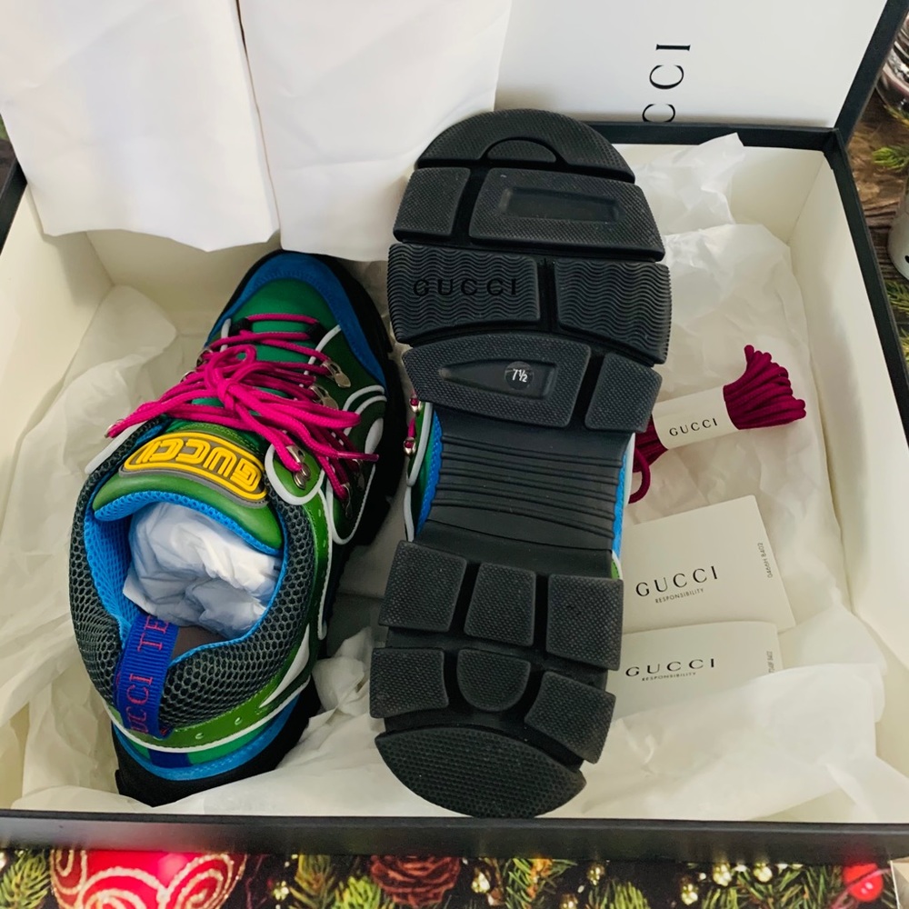 Flashstreak reflective leather suede &mesh sneaker